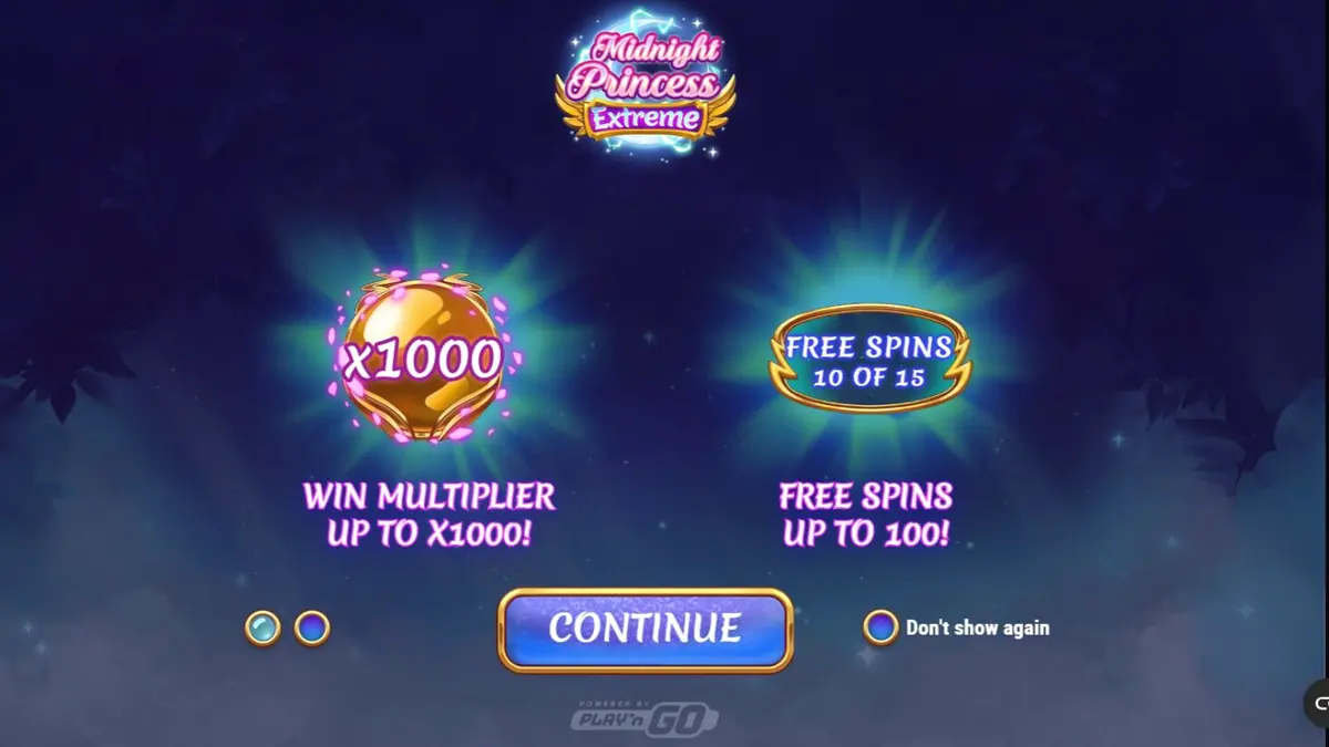 Tiga putri pejuang anime dalam slot Midnight Princess Extreme dengan latar belakang kosmik yang bercahaya.